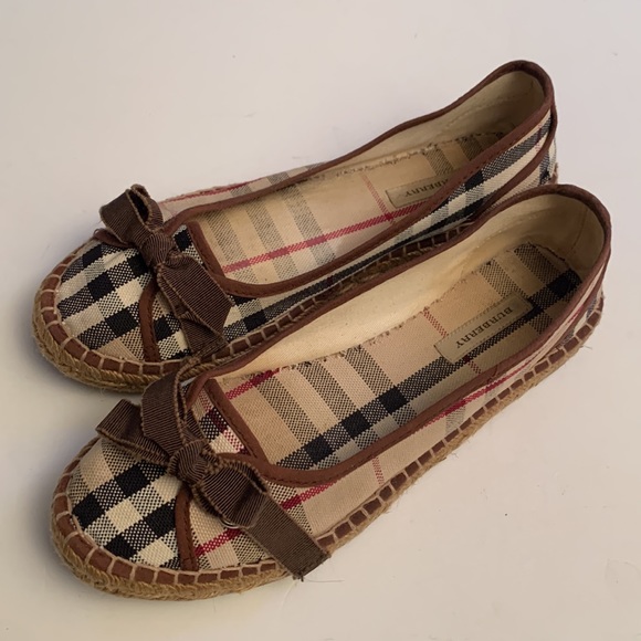 Burberry Nova check Canvas Espadrille Shoes Sz 38 - Picture 1 of 10